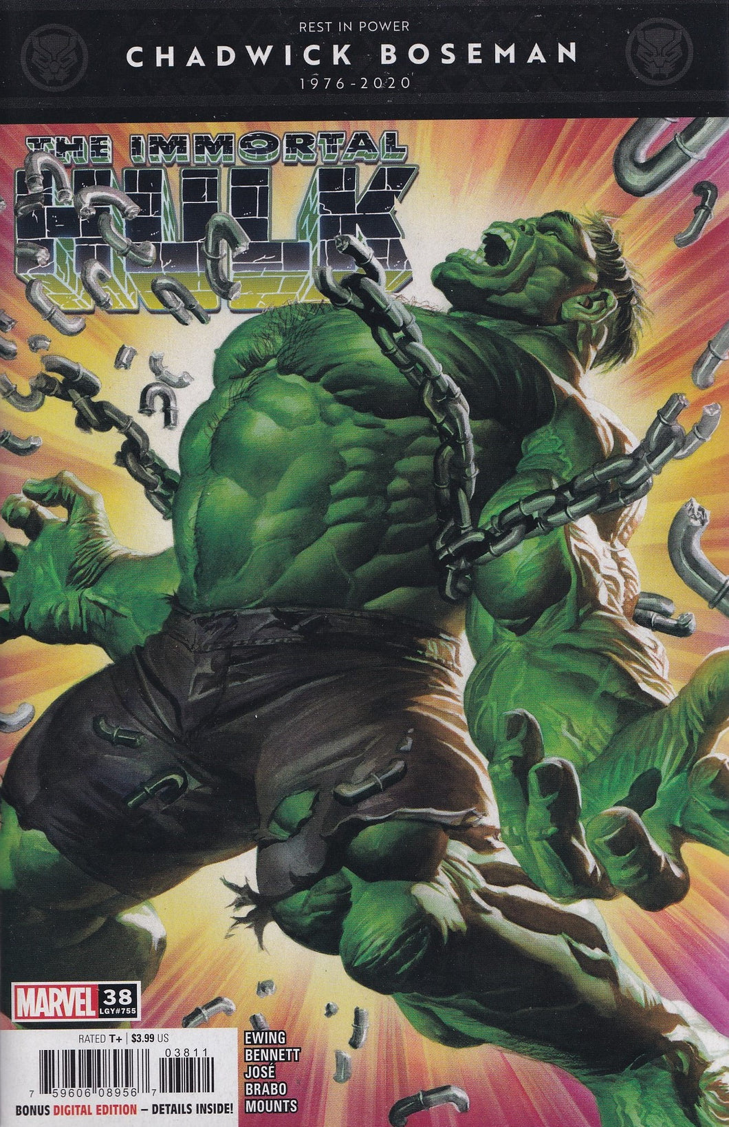 IMMORTAL HULK #38 (1ST PRINT)(ALEX ROSS VARIANT) COMIC BOOK ~ Marvel Comics
