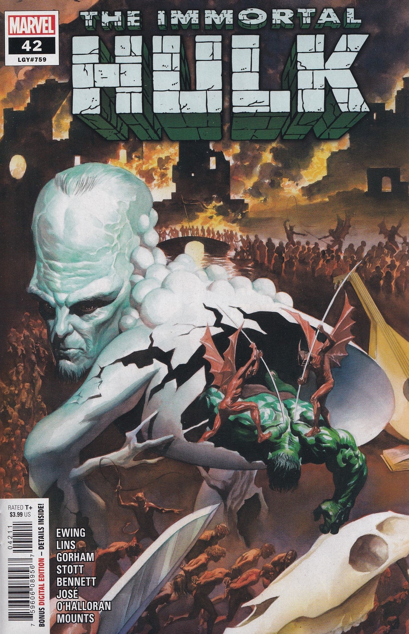 IMMORTAL HULK #42 (1ST PRINT)(ALEX ROSS VARIANT)(2020) COMIC ~ Marvel