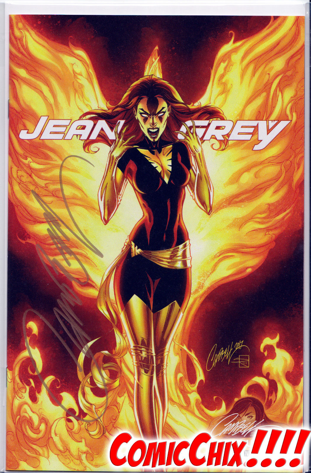 JEAN GREY #1C SIGNED BY J. SCOTT CAMPBELL ~ Marvel Comics JSC Exclusive