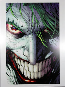 THE JOKER (JUSTICE LEAGUE #8) ART PRINT by Jim Lee ~ 12" x 16" ~ Great Condition