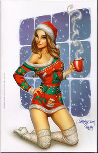 HOLIDAY 2018 ART PRINT by J. Scott Campbell ~ 10.5" x 7" ~ JSC Exclusive