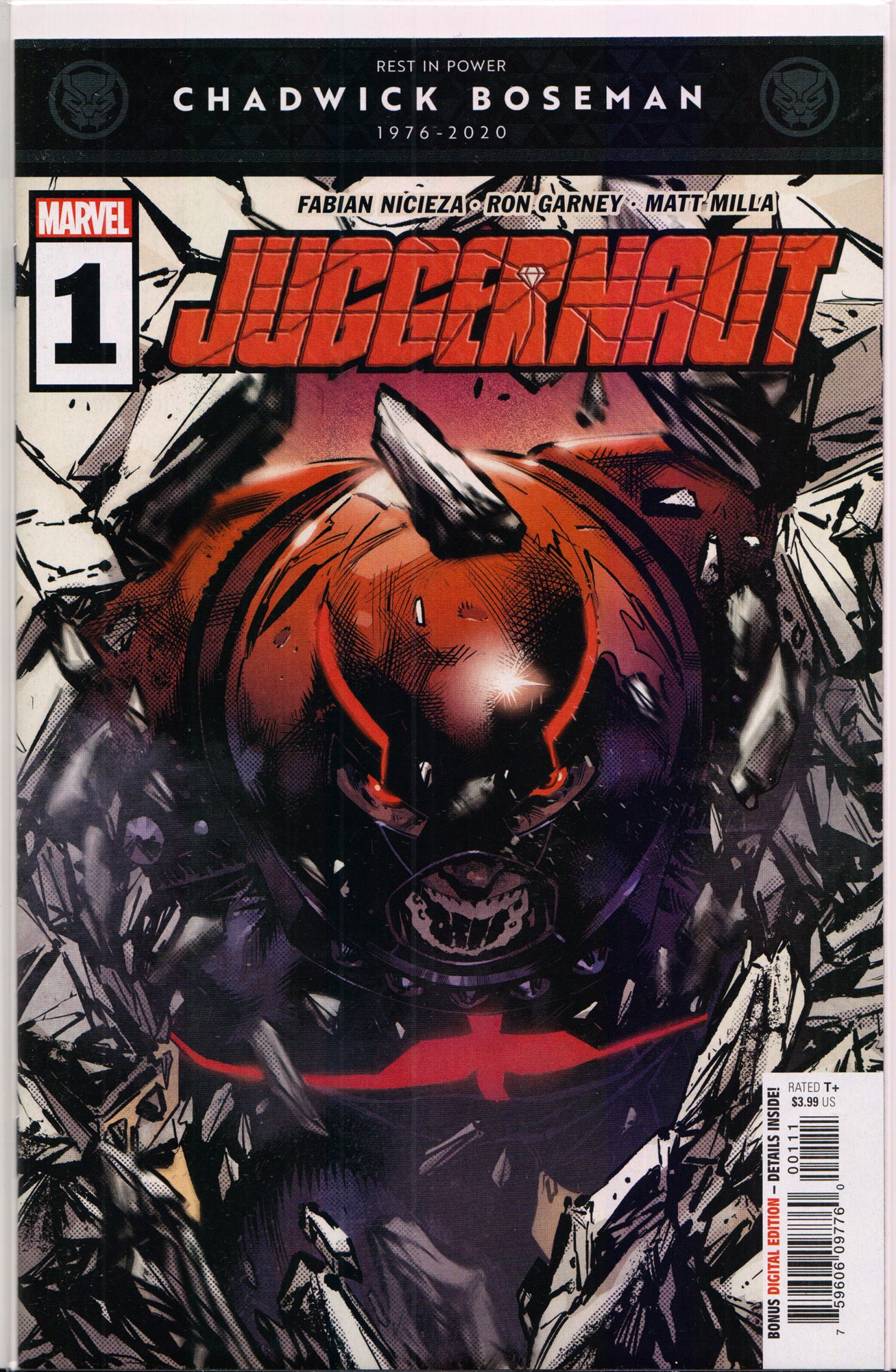 JUGGERNAUT #1 (CHADWICK BOSEMAN TRIBUTE VARIANT)(2020) Comic~ Marvel Comics