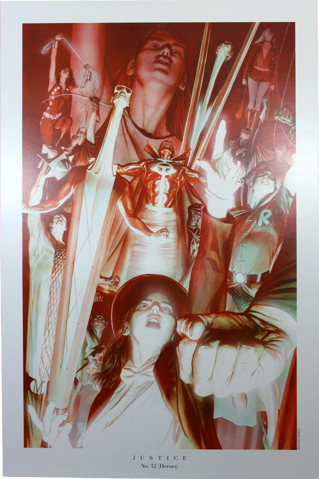 JUSTICE #12 (HEROES) ART PRINT by Alex Ross ~ 9" x 14" ~ DC Comics