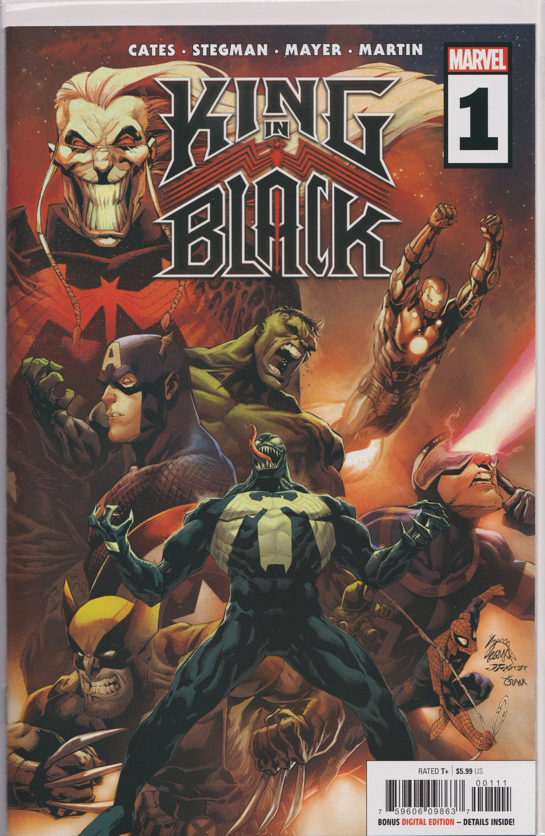 KING IN BLACK #1 (STEGMAN VARIANT)(VENOM X-OVER) Comic Book ~ Marvel Comics