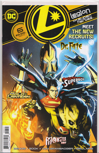 LEGION OF SUPERHEROES #6 (2ND PRINT)(1ST GOLD LANTERN) COMIC BOOK ~ DC Comics