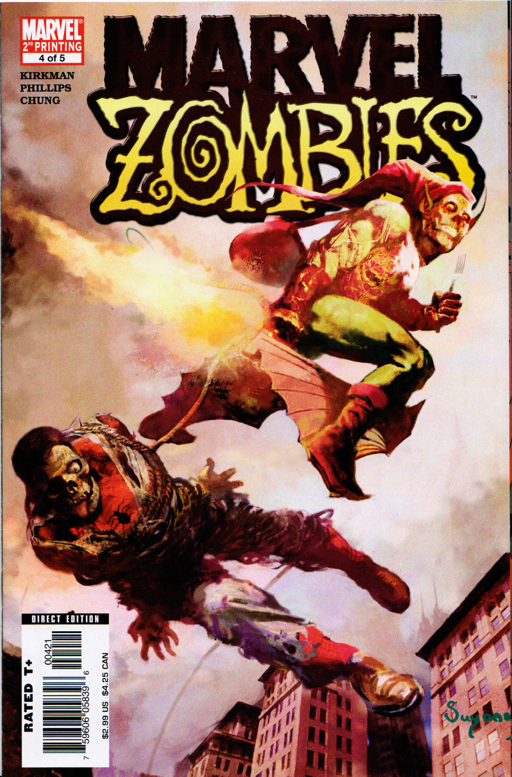 MARVEL ZOMBIES #4 (2ND PRINT)(VARIANT ARTHUR SUYDAM COVER) COMIC BOOK ~ Marvel Comics