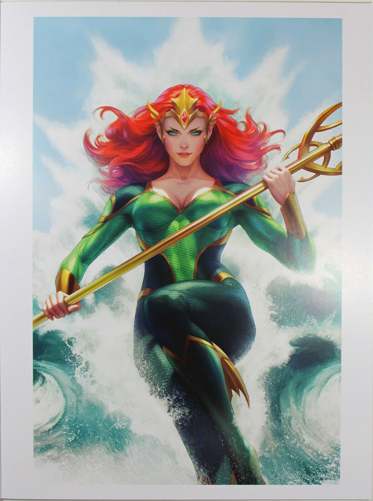 MERA ART PRINT by Stanley "Artgerm" Lau ~ 12" x 16" ~ Great Condition