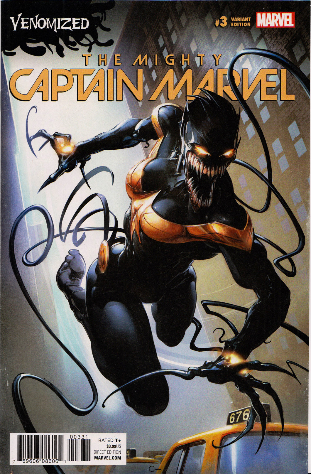 THE MIGHTY CAPTAIN MARVEL #3 (VENOMIZED VARIANT) COMIC BOOK ~ Marvel Comics
