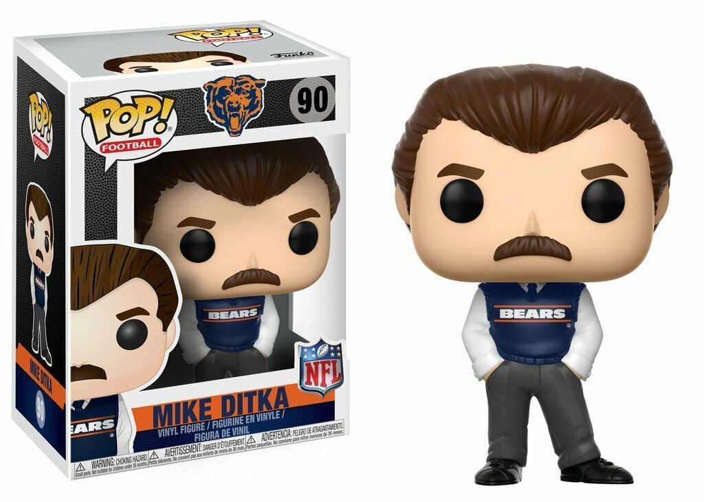 Funko POP! NFL ~ MIKE DITKA VINYL FIGURE ~ NFL LEGENDS ~ Chicago Bears Football