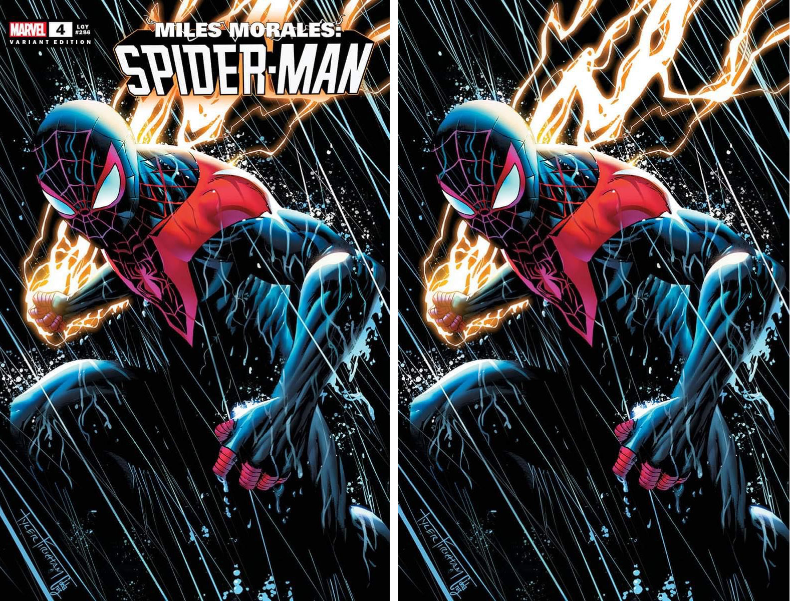 MILES MORALES: SPIDER-MAN #4 (TYLER KIRKHAM EXCLUSIVE TRADE/VIRGIN VARIANT SET)(2023)