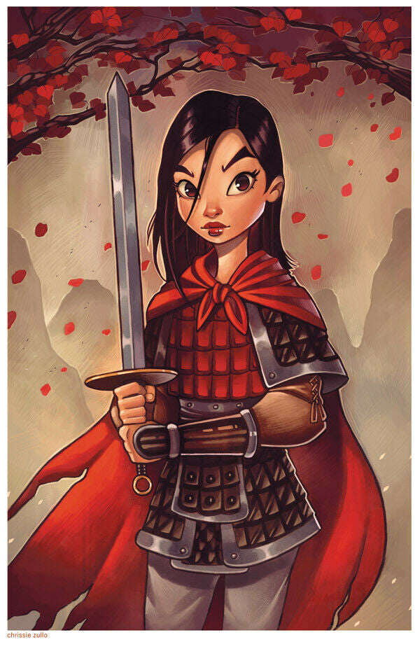 MULAN ART PRINT ~ Signed by Chrissie Zullo ~ 11" x 17"