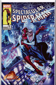PETER PARKER: THE SPECTACULAR SPIDER-MAN #1C SIGNED BY J. SCOTT CAMPBELL ~ RARE