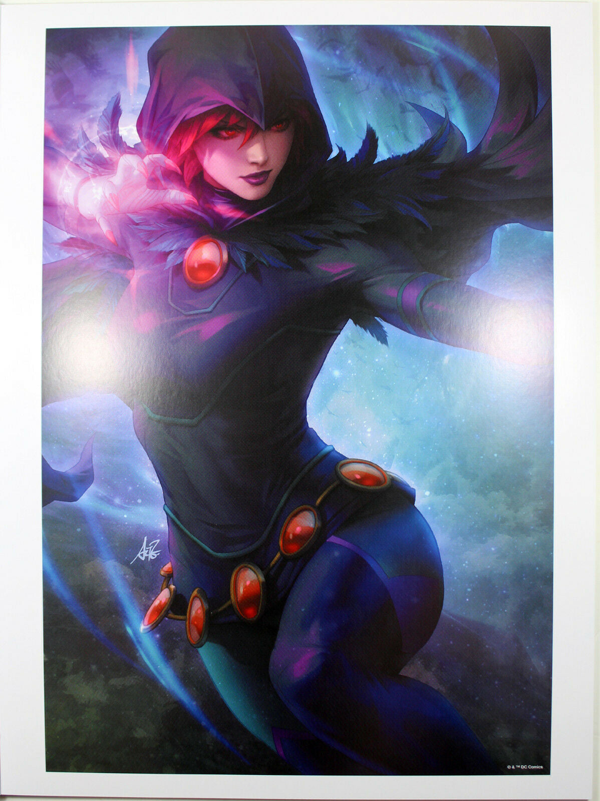 RAVEN (NEW 52)(TEEN TITANS) ART PRINT by Stanley "Artgerm" Lau ~ 12" x 16"