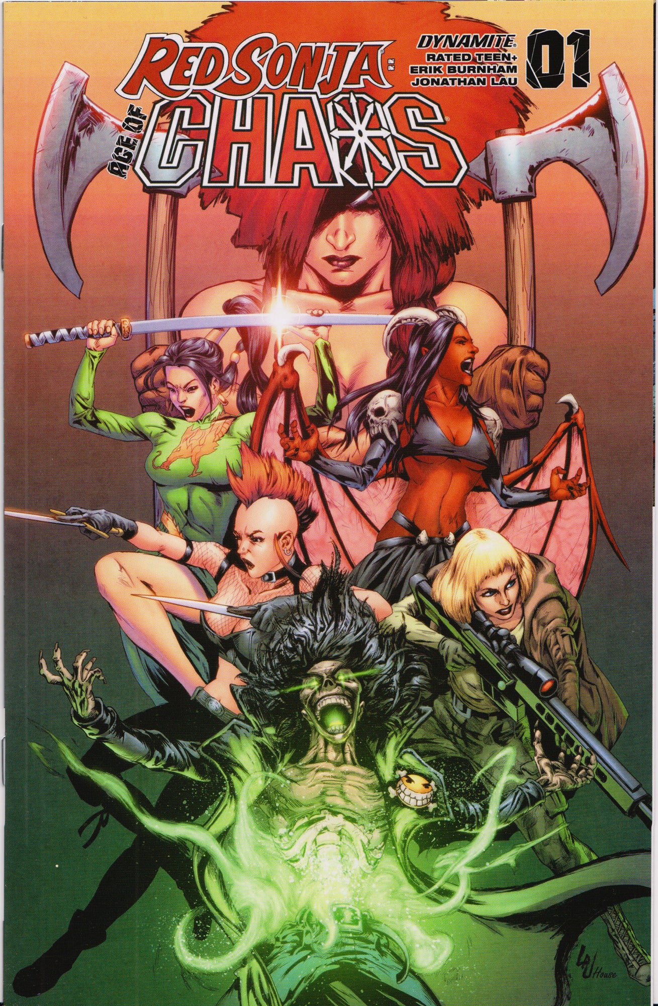 RED SONJA: AGE OF CHAOS #1 (LAU VARIANT) COMIC BOOK ~ Dynamite