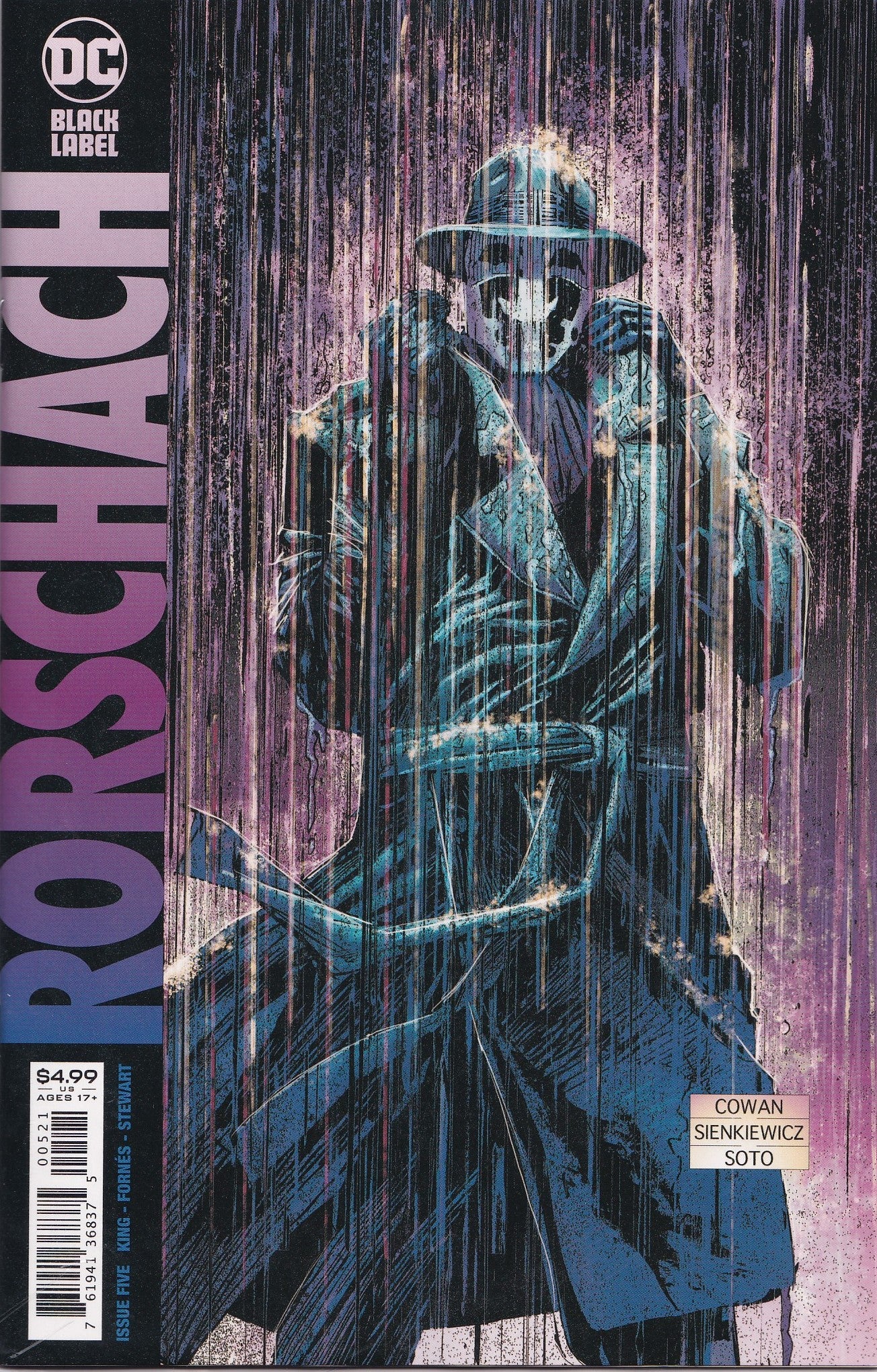 RORSCHACH #5 (COWAN & BILL SIENKIEWICZ VARIANT)(WATCHMEN SPIN-OFF) ~ DC Comics