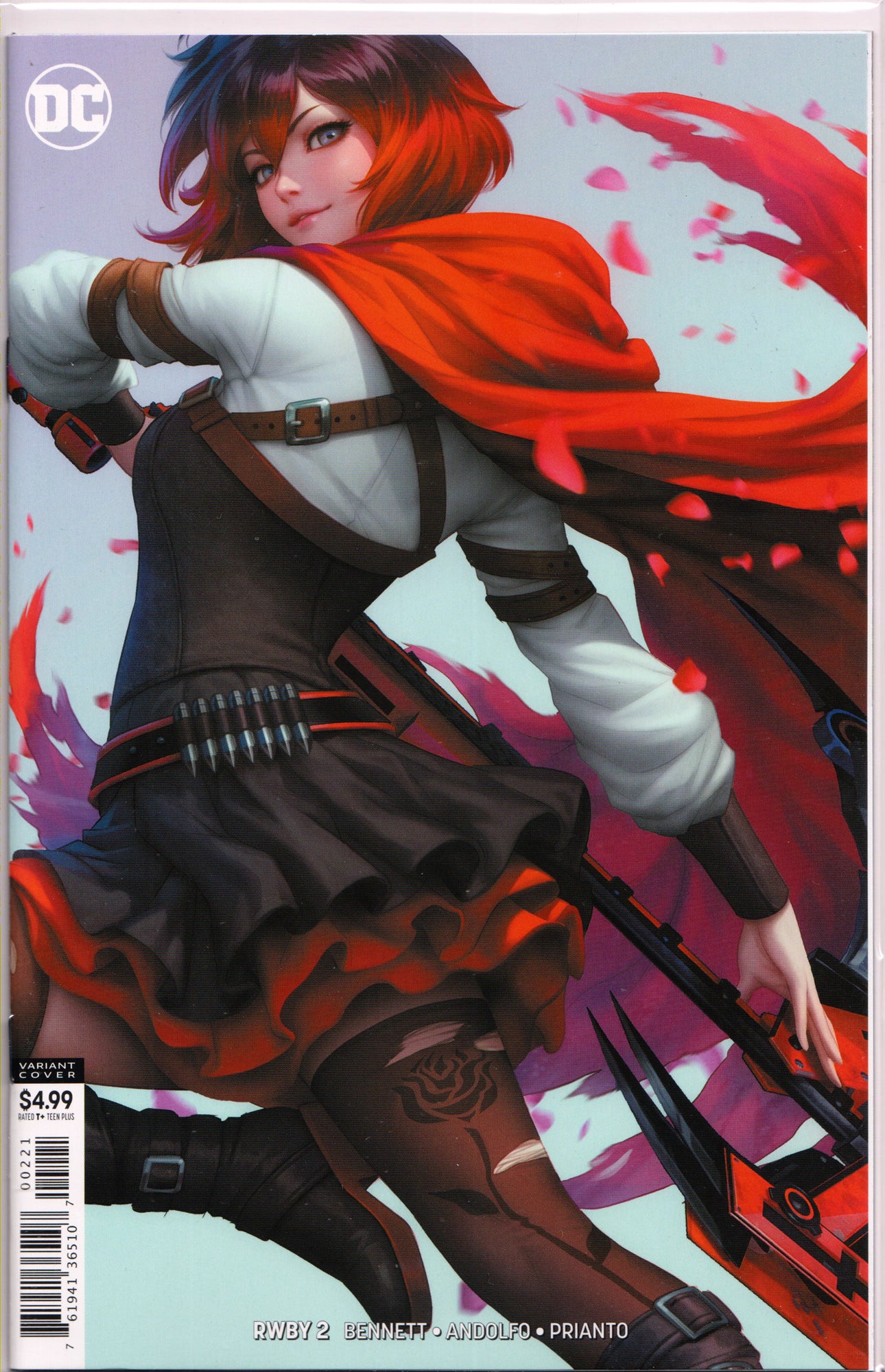 RWBY #2 (STANLEY "ARTGERM" LAU VARIANT)(ADAPTING THE HIT ANIME) COMIC BOOK ~ DC COMICS