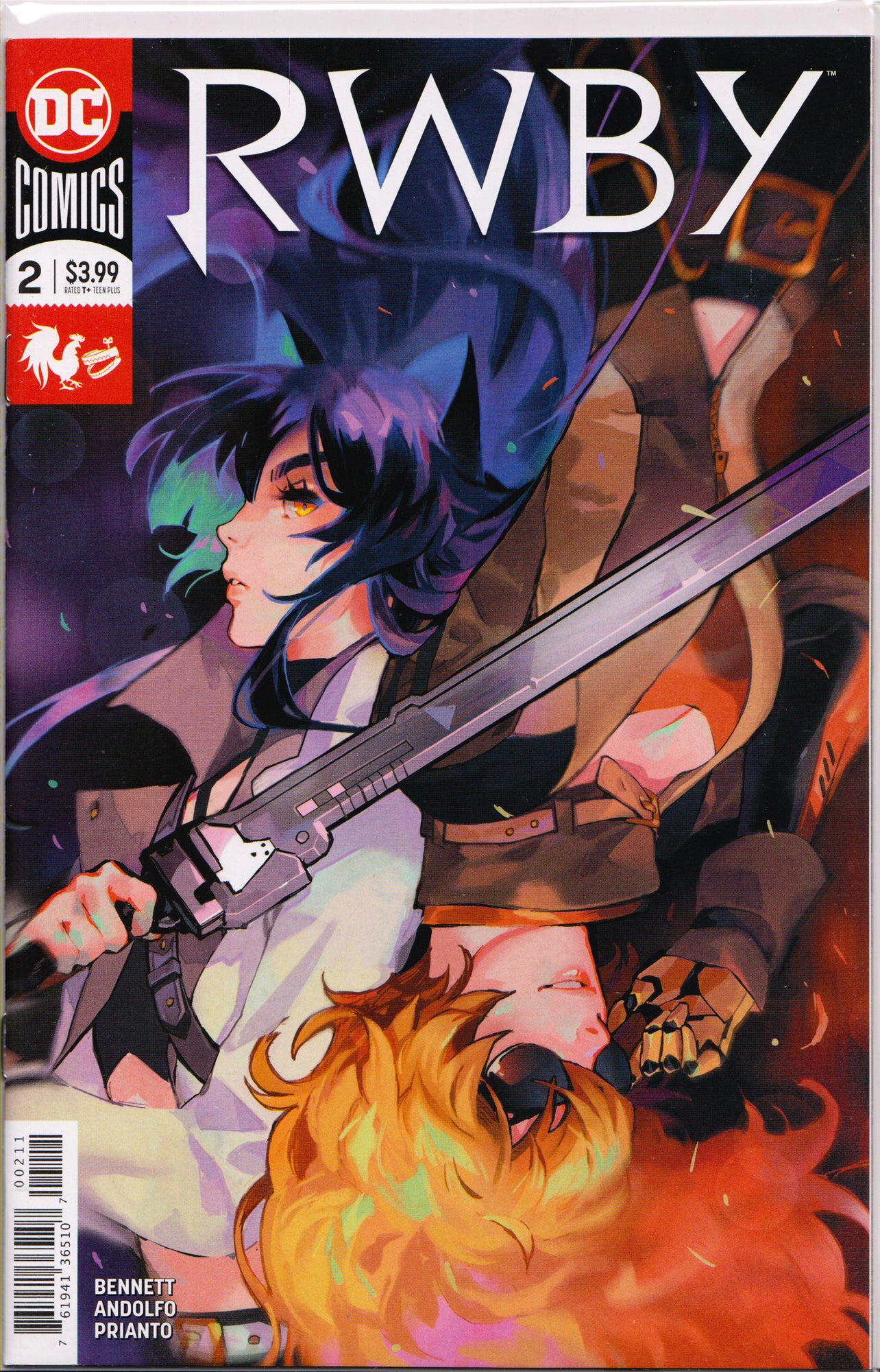 RWBY #2 (1ST PRINT)(ADAPTING THE HIT ANIME) COMIC BOOK ~ DC COMICS