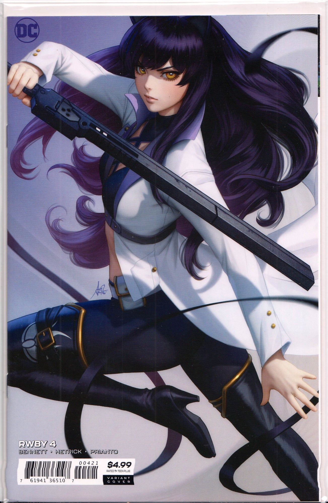 RWBY #4 (STANLEY "ARTGERM" LAU VARIANT)(ADAPTING THE HIT ANIME) COMIC BOOK ~ DC COMICS