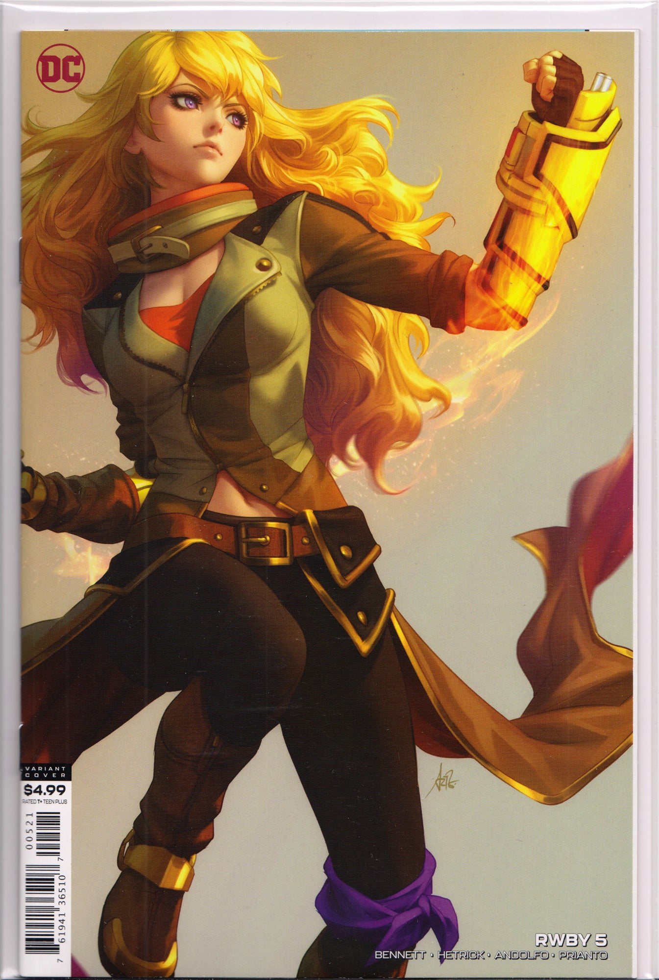 RWBY #5 (STANLEY "ARTGERM" LAU VARIANT)(ADAPTING THE HIT ANIME) COMIC BOOK ~ DC COMICS