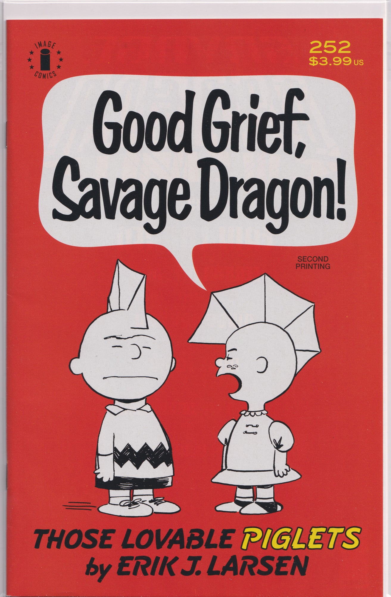 SAVAGE DRAGON #252 (PEANUTS VARIANT)(2ND PRINT) COMIC BOOK ~ Image Comics