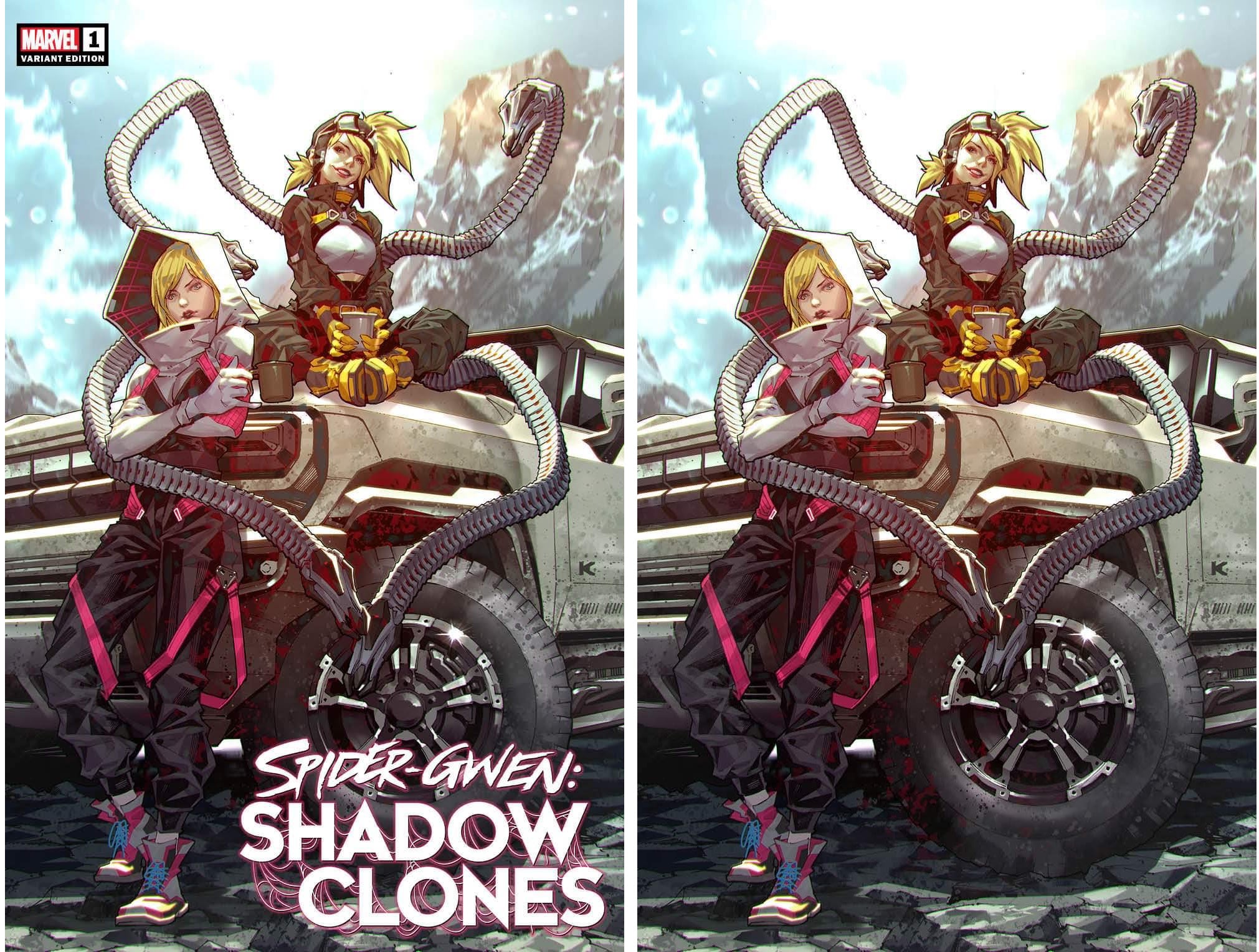 SPIDER-GWEN: SHADOW CLONES #1 (KAEL NGU EXCLUSIVE TRADE/VIRGIN VARIANT SET)(2023) COMIC BOOK