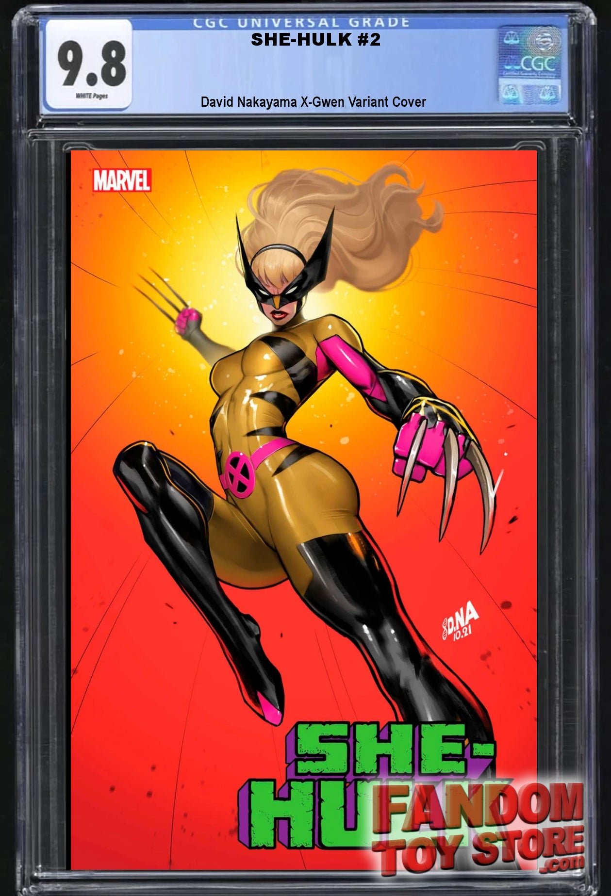 SHE-HULK #2 (DAVID NAKAYAMA X-GWEN VARIANT)(2022) ~ CGC Graded 9.8