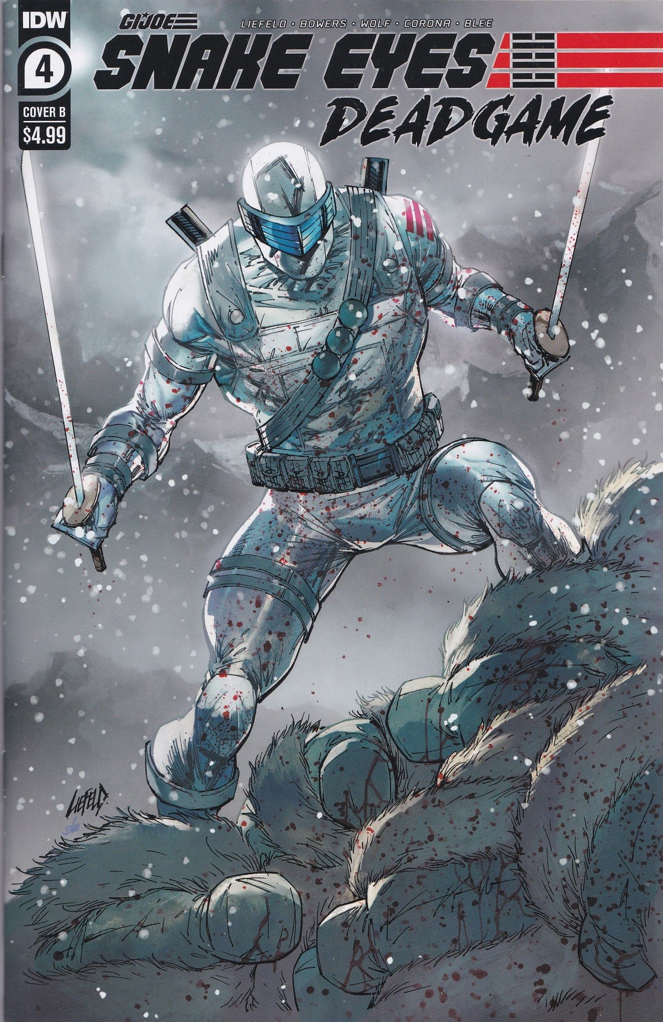 GI JOE: SNAKE EYES ~ DEAD GAME #4 (ROB LIEFELD COVER B VARIANT) ~ IDW