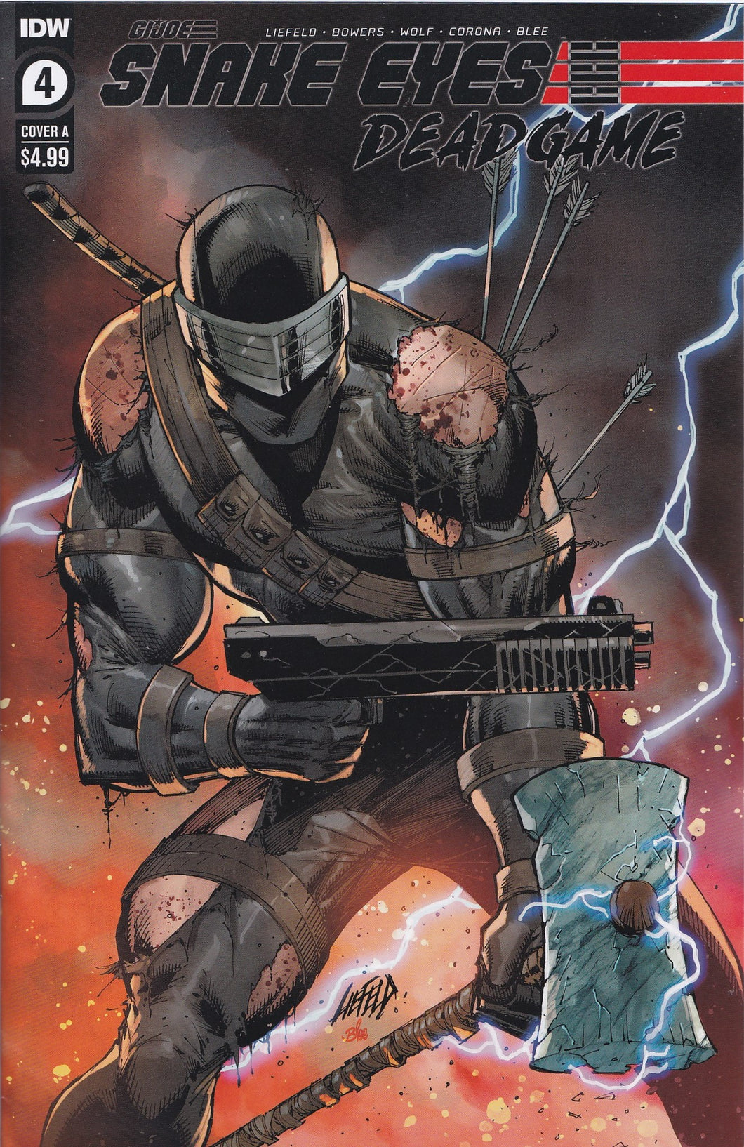 GI JOE: SNAKE EYES ~ DEAD GAME #4 (ROB LIEFELD COVER A VARIANT) ~ IDW