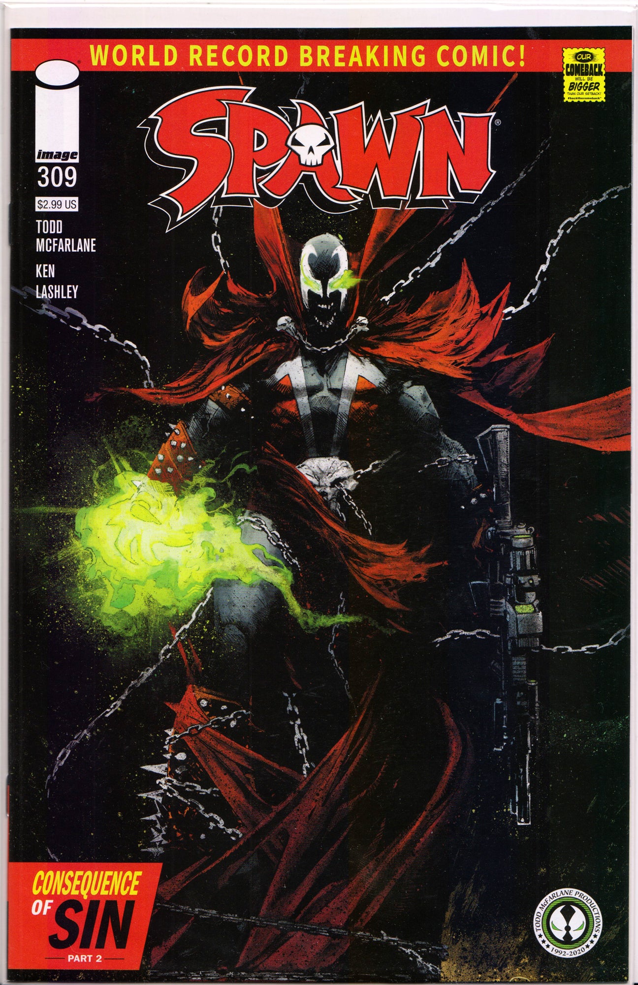 SPAWN #309 (ZAFFINO VARIANT)(1ST PRINT) COMIC BOOK