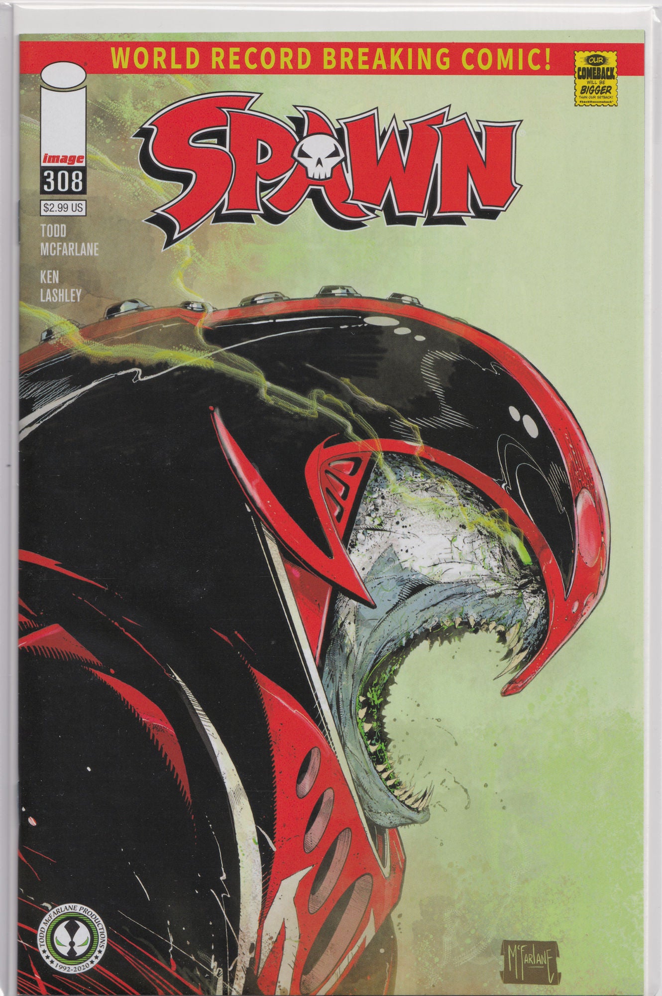 SPAWN #308 (TODD MCFARLANE VARIANT)(2ND PRINT) COMIC BOOK ~ Image Comics