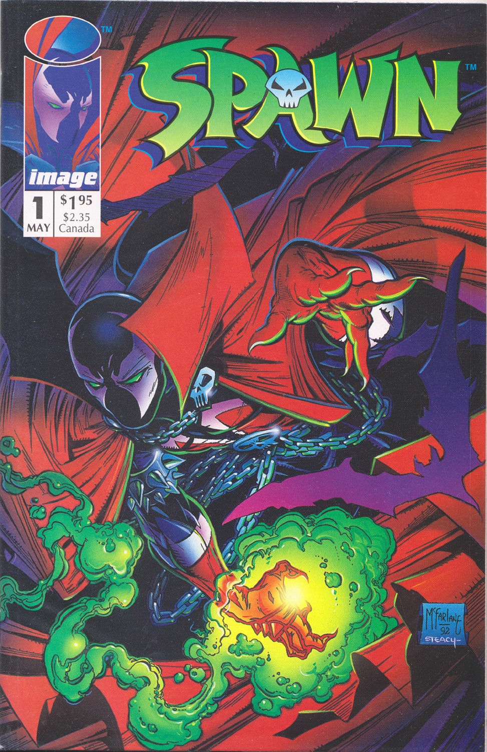 SPAWN #1 COMIC BOOK ~ Image Comics ~ Todd McFarlane Art