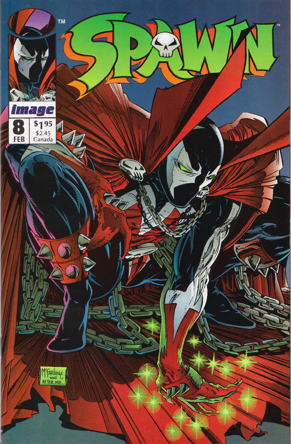 SPAWN #8 COMIC BOOK ~ Image Comics ~ Todd McFarlane Art