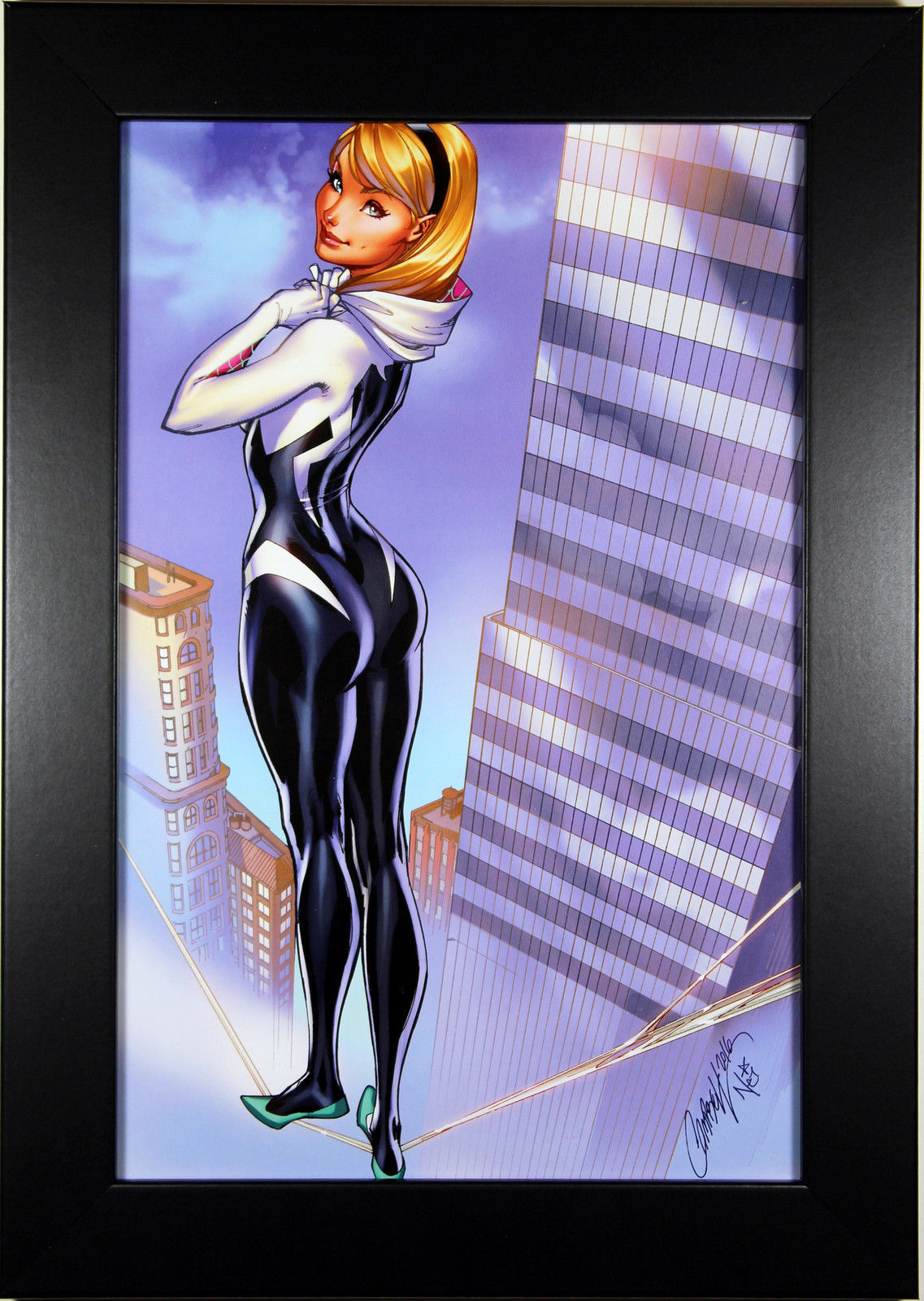 SPIDER-GWEN by J. Scott Campbell ~ FRAMED ART ~ (Print/Poster)