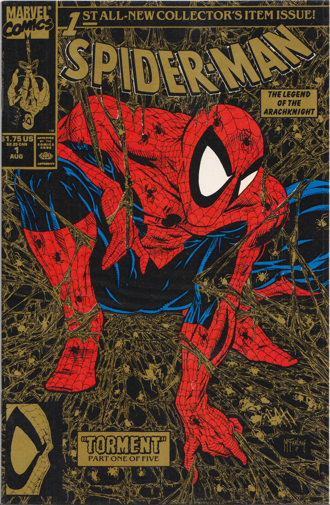 SPIDER-MAN #1 (2ND PRINT GOLD VARIANT) COMIC BOOK ~ Marvel Comics