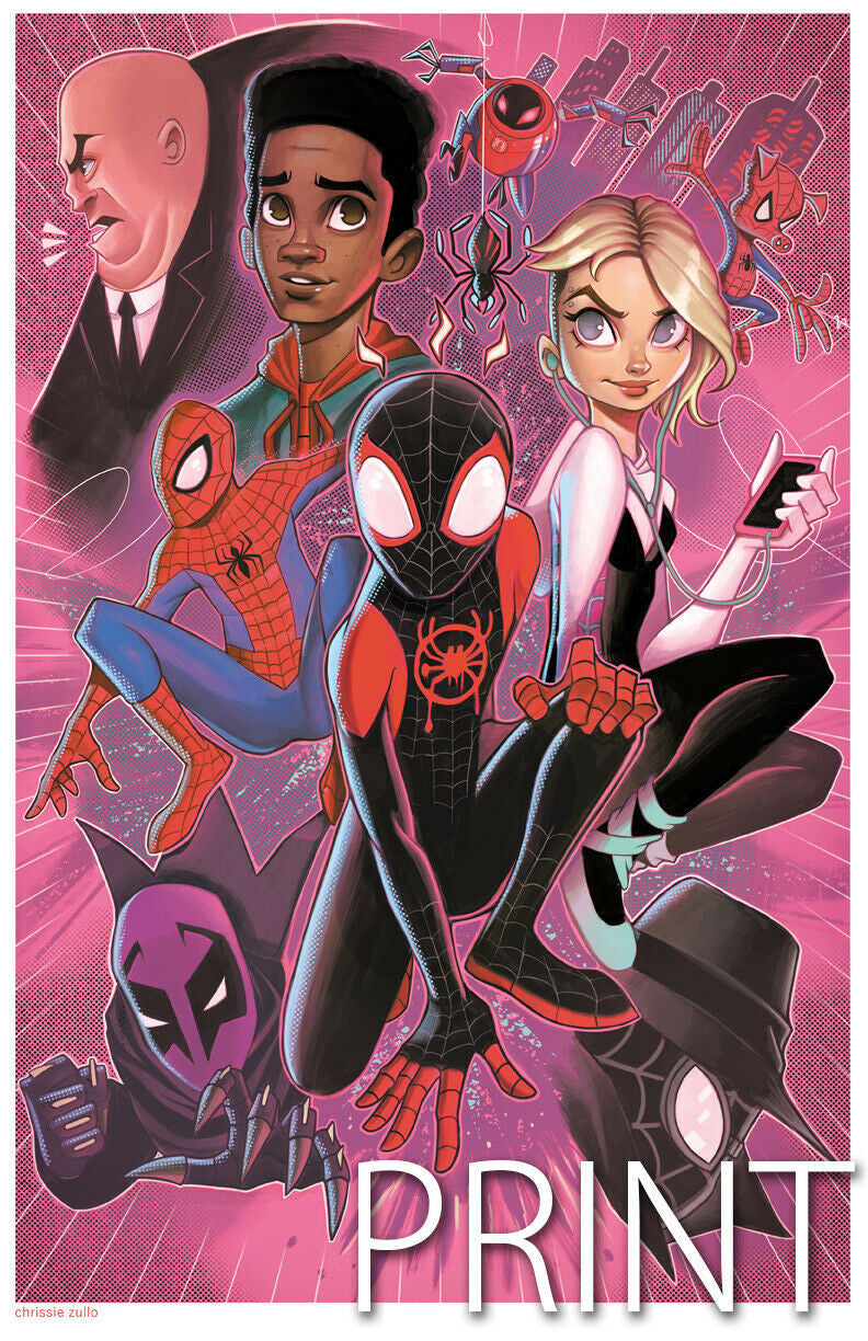 SPIDER-VERSE ART PRINT ~ Signed by Chrissie Zullo ~ 11" x 17"