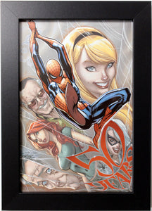 SPIDER-MAN (50 YEARS) by J. Scott Campbell ~ FRAMED ART ~ (Print/Poster)