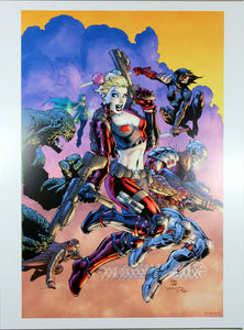 SUICIDE SQUAD #2 ART PRINT by Jim Lee ~ 12" x 16" ~ Great Condition