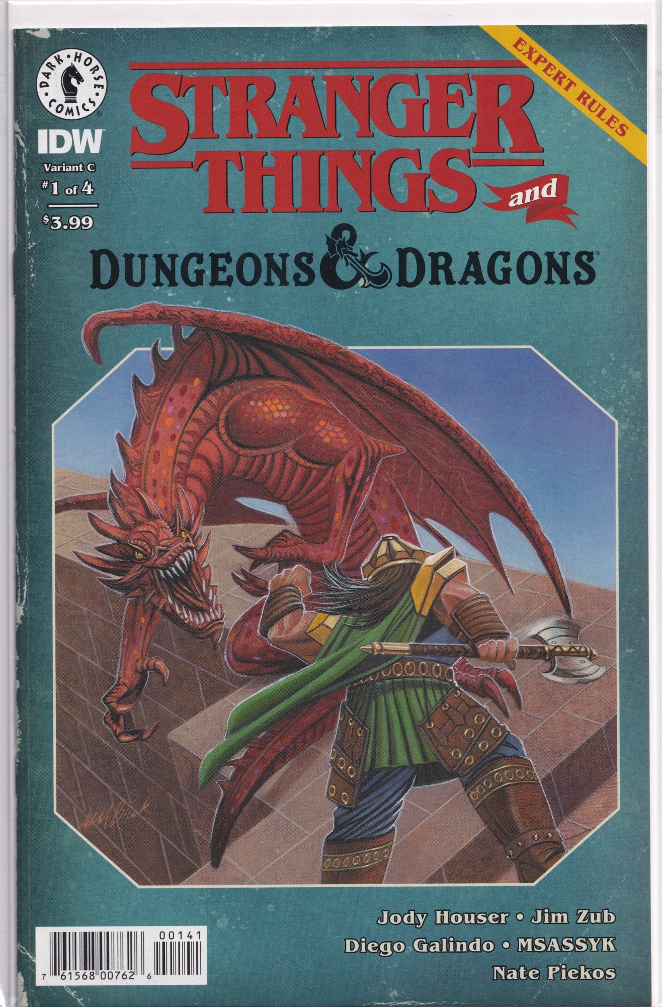 STRANGER THINGS/DUNGEONS & DRAGONS #1 (BECK VARIANT) COMIC BOOK ~ Dark Horse