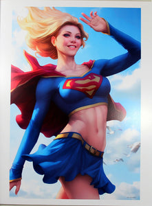 SUPERGIRL #28 ART PRINT by Stanley "Artgerm" Lau ~ 12" x 16" ~ Great Condition