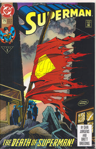SUPERMAN #75 (DEATH OF SUPERMAN) COMIC BOOK ~ DC Comics