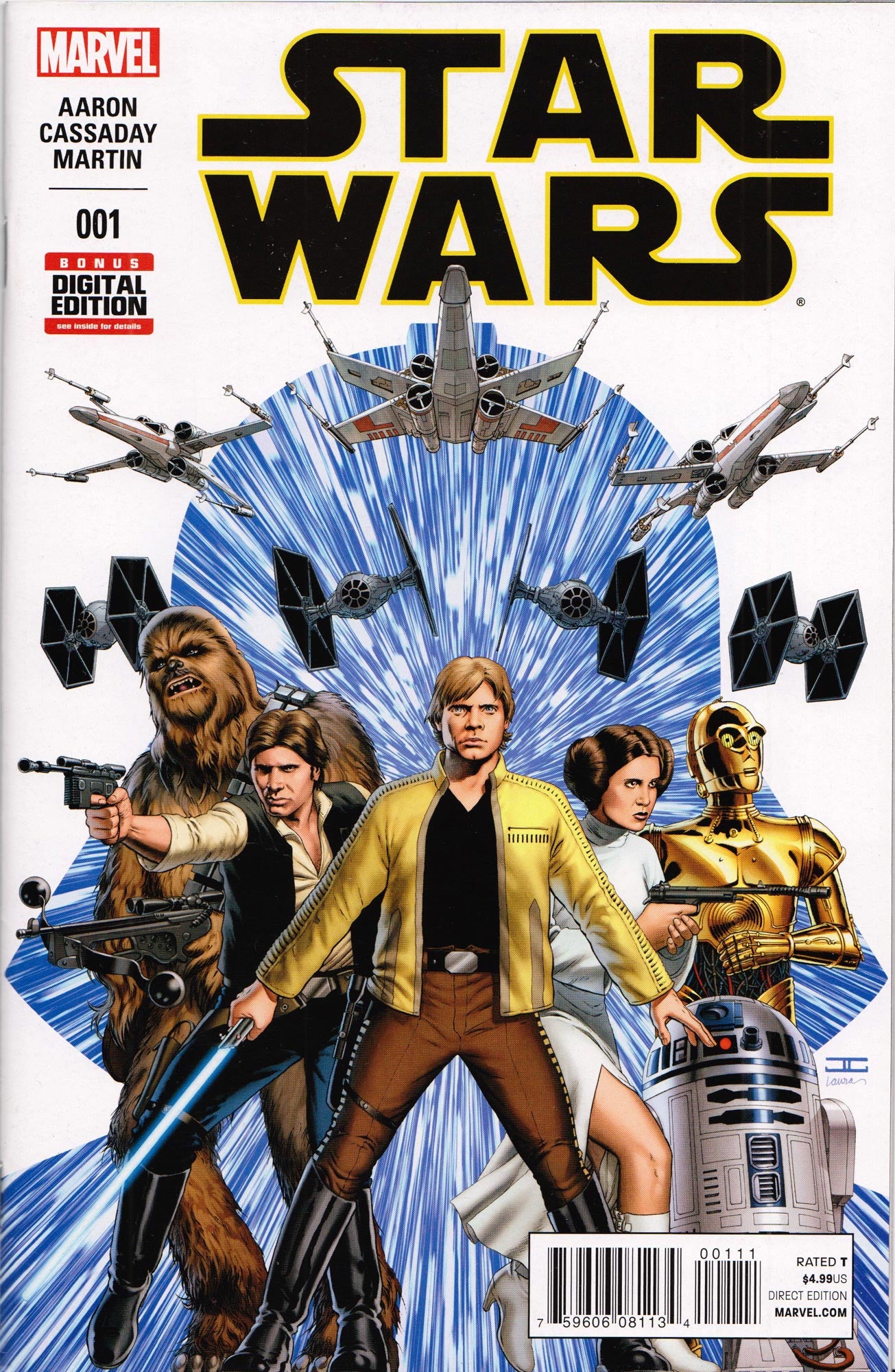 STAR WARS #1 (JOHN CASSADAY VARIANT) COMIC BOOK ~ Marvel Comics