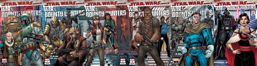 STAR WARS: WAR OF THE BOUNTY HUNTERS #ALPHA,1,2,3,4,5 (TODD NAUCK EXCLUSIVE TRADE VARIANT SET)