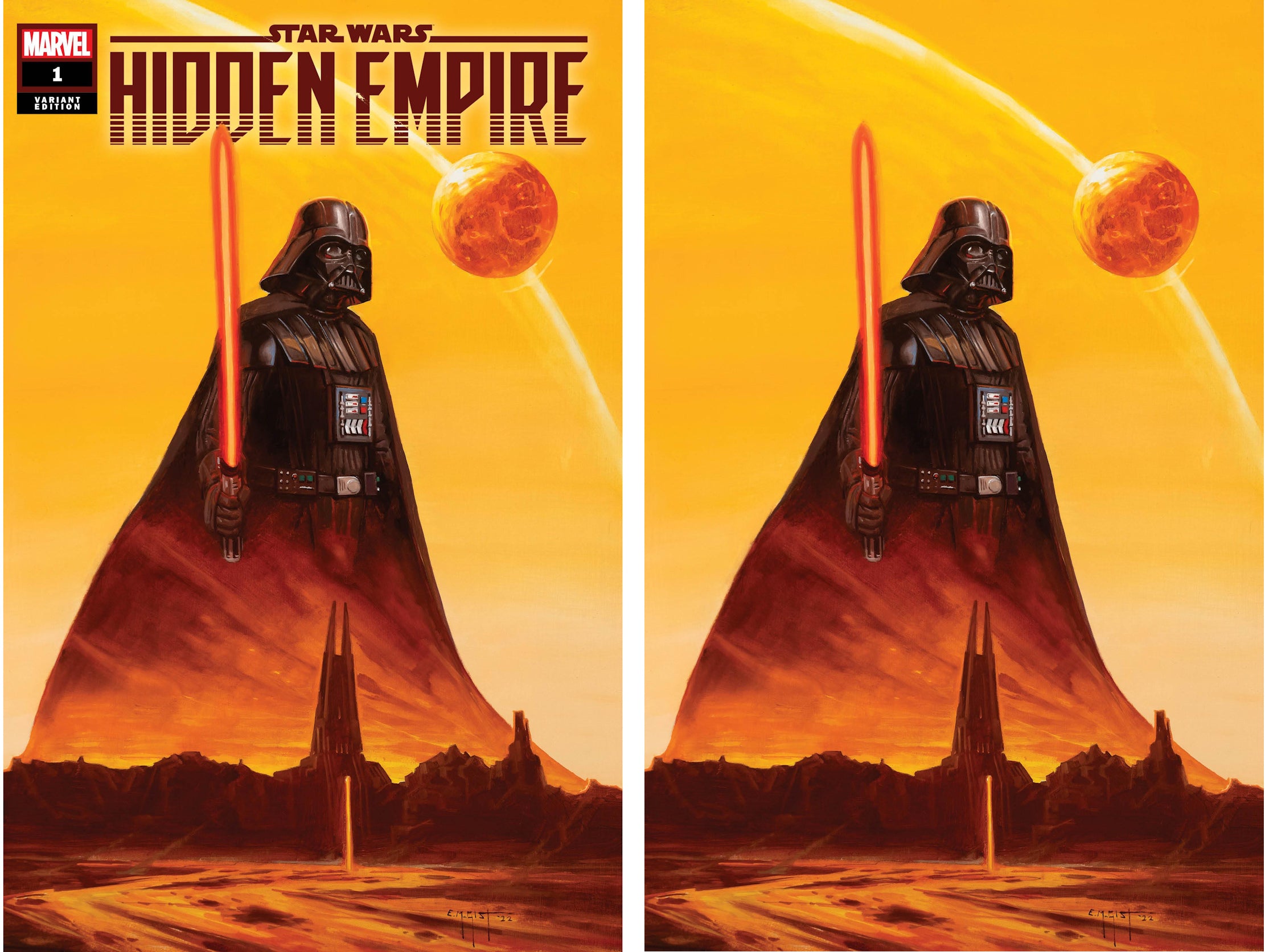 STAR WARS: HIDDEN EMPIRE #1 (E.M. GIST EXCLUSIVE TRADE/VIRGIN VARIANT SET) ~ Marvel