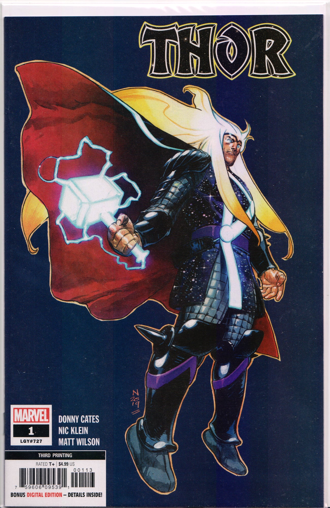 THOR #1 (3RD PRINT VARIANT) COMIC BOOK ~ Cates & Klein ~ Marvel Comics