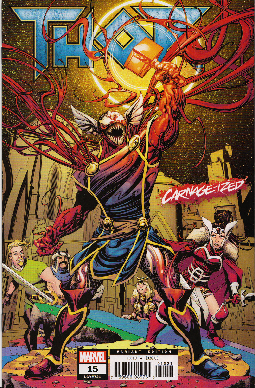 THOR #15 (CARNAGE-IZED VARIANT)(2019) COMIC BOOK ~ Marvel Comics