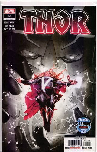 THOR #2 (3RD PRINT VARIANT) COMIC BOOK ~ Cates & Klein ~ Marvel Comics