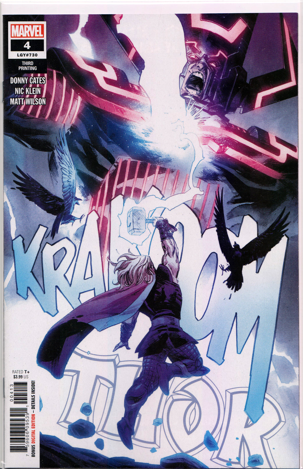 THOR #4 (3RD PRINT VARIANT) COMIC BOOK ~ Cates & Klein ~ Marvel Comics