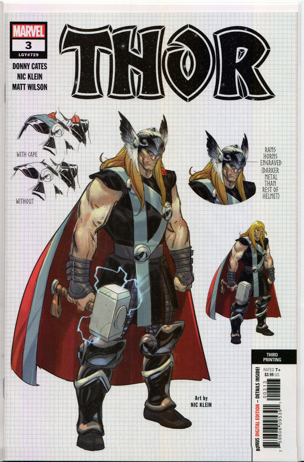 THOR #3 (EXCLUSIVE 3RD PRINT VARIANT) Comic Book ~ Marvel Comics