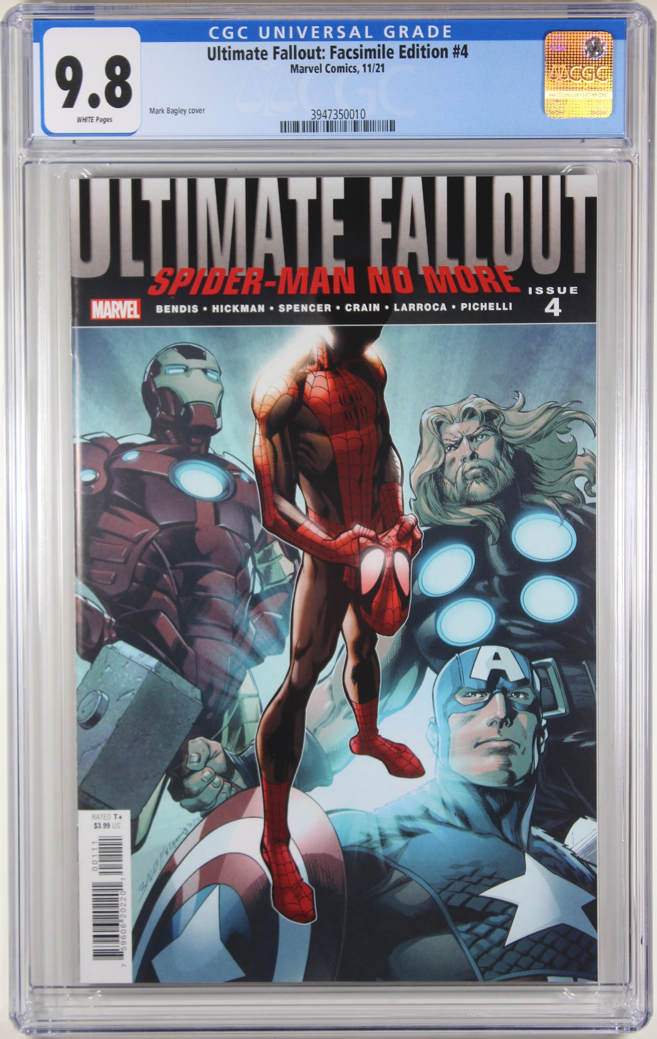 ULTIMATE FALLOUT #4 (FACSIMILE EDITION)(2021) ~ CGC Graded 9.8