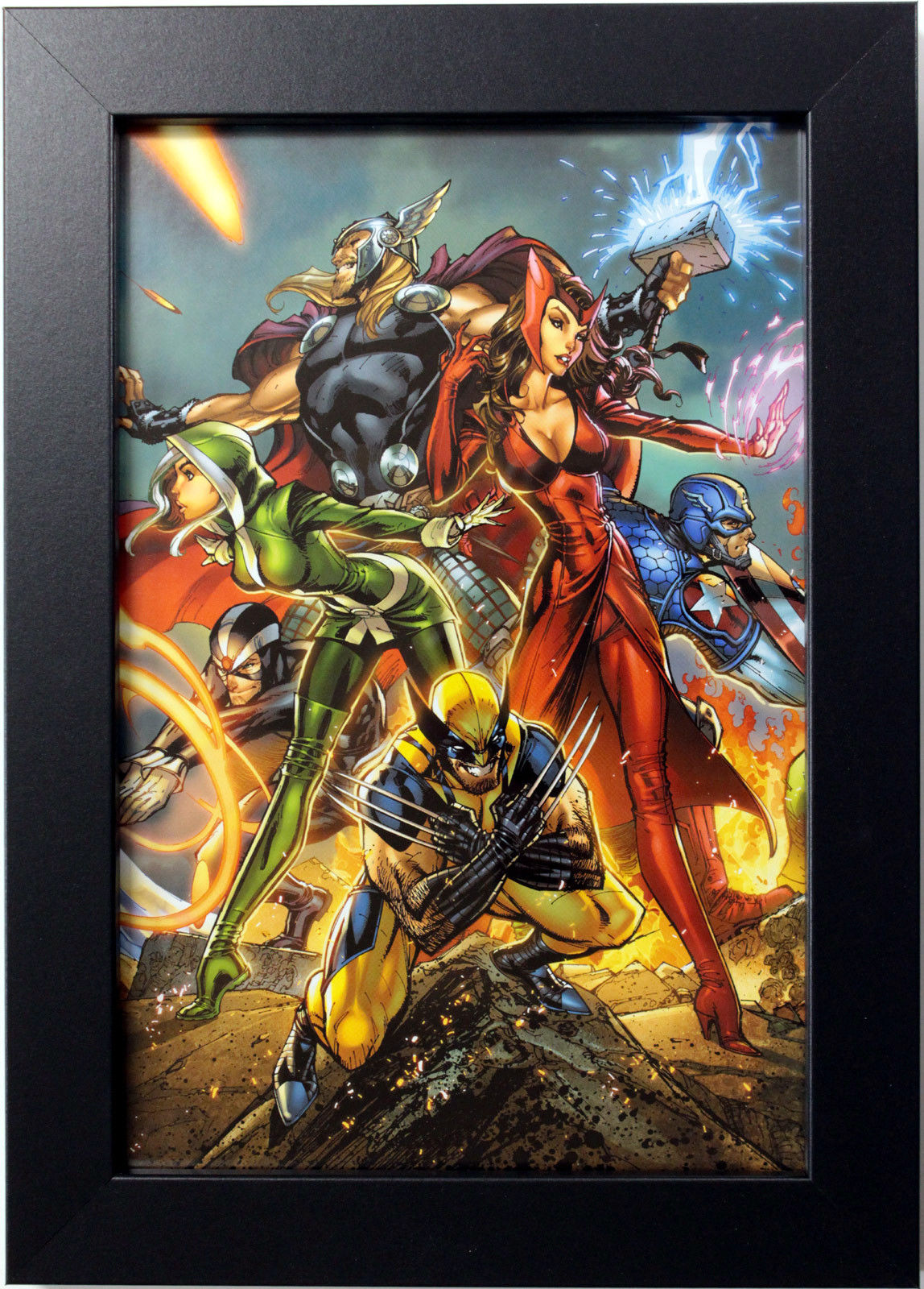 UNCANNY AVENGERS by J. Scott Campbell ~ FRAMED ART ~ (Print/Poster)